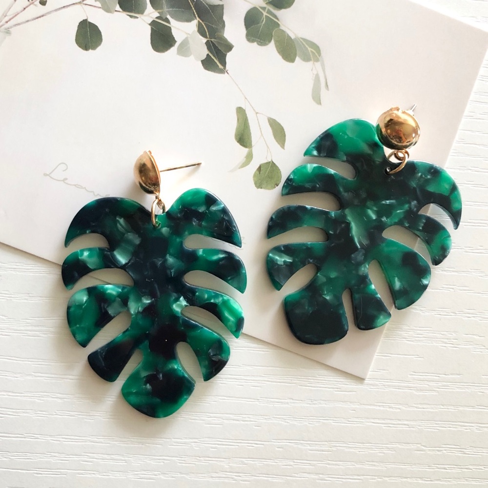 Leaf Monstera Fashion Earrings